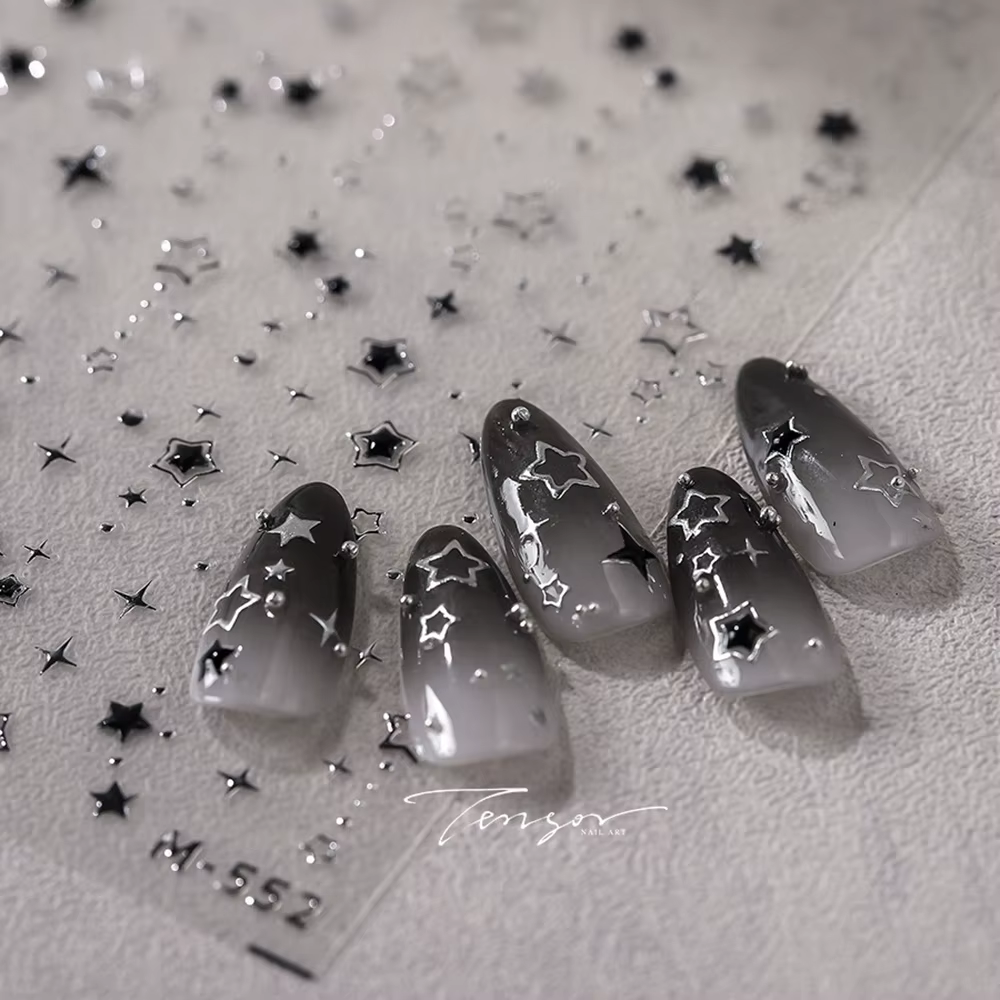 Autocollants pour ongles étoiles de luxe 5D