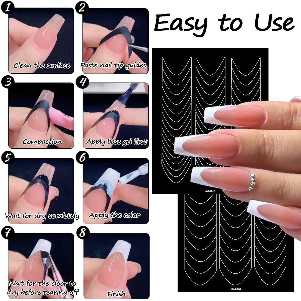 Pochoirs autocollants pour Nail Art