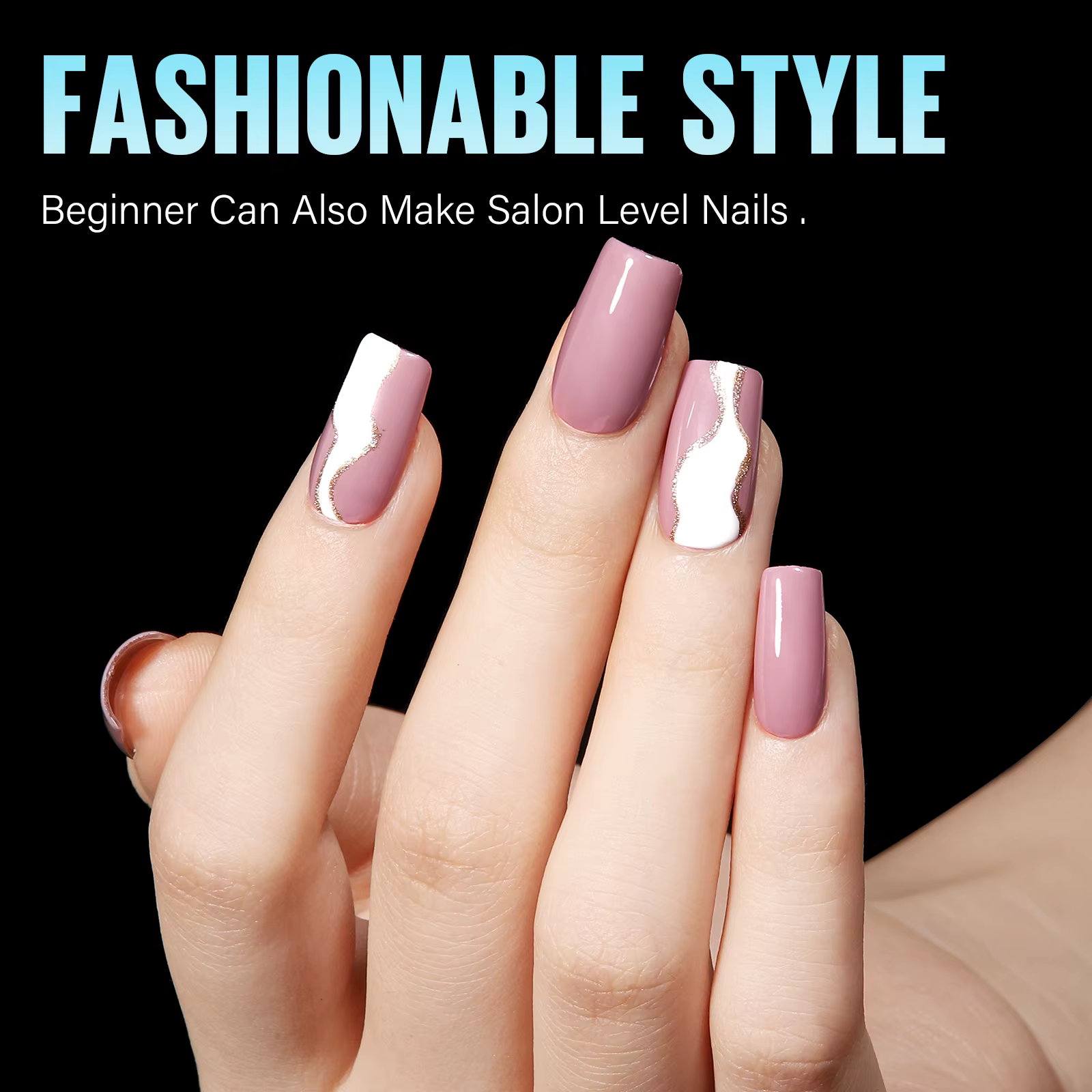 192 morceaux de faux ongles en acrylique transparent
