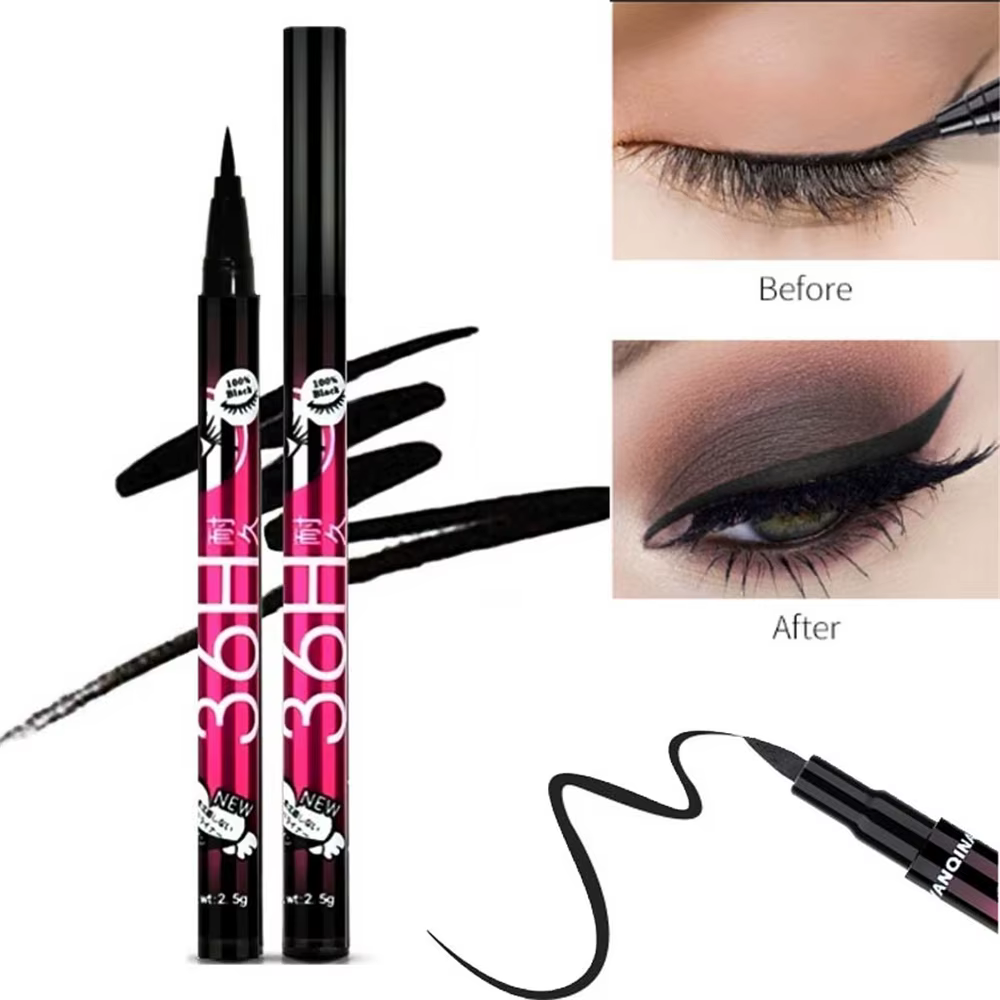 Crayons Eyeliner liquide noirs Ultra durables 36H, imperméables, anti-taches, pour débutants, maquillage précis pour les yeux, tatouage, 1 pièce
