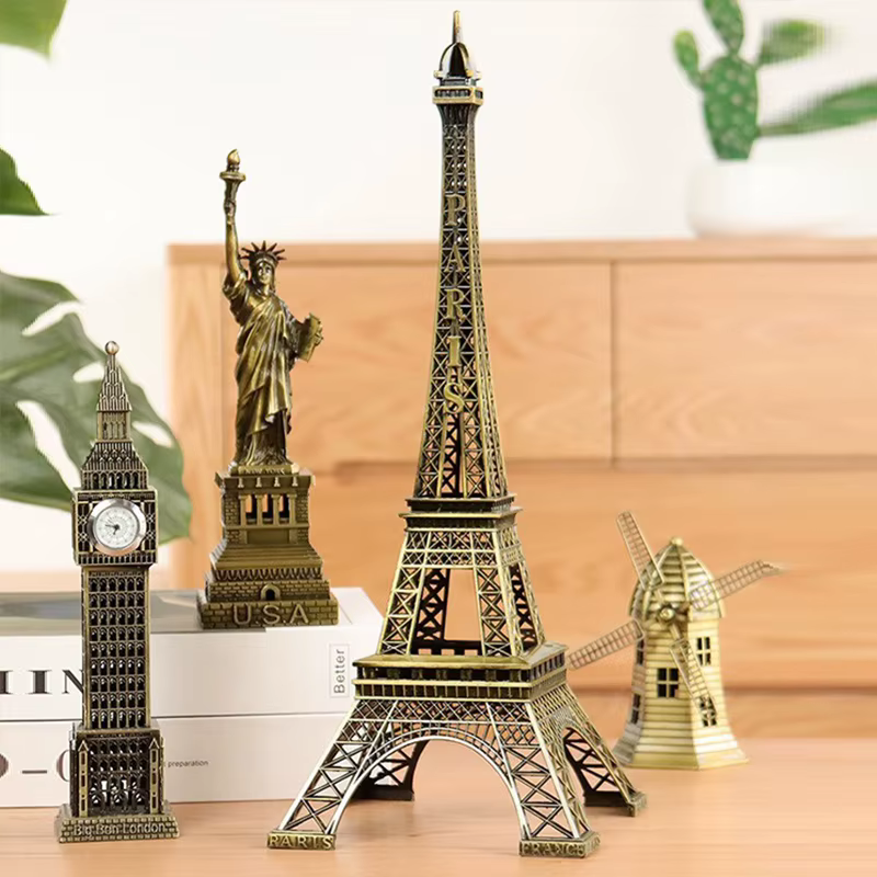 Tour Eiffel de Paris en Bronze, artisanat en métal, accessoires de décoration pour la maison, Figurine, modèle Souvenir, Design d'intérieur de la maison