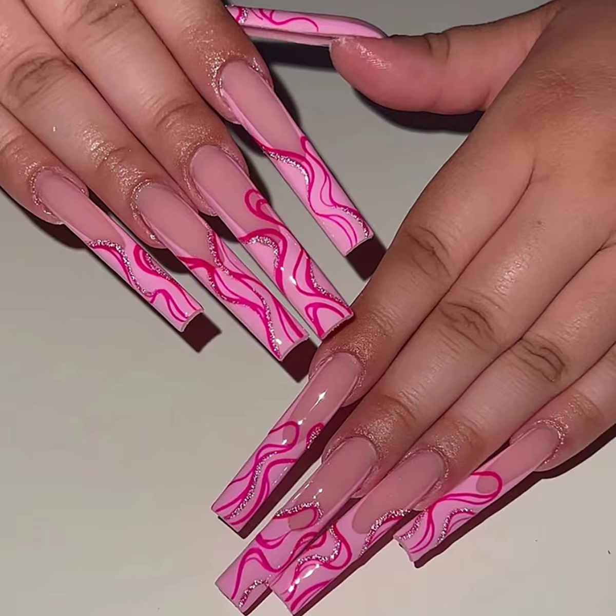 24 faux ongles léopard imprimé