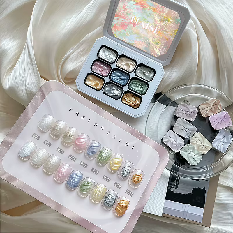 9 couleurs perle brillant solide vernis à ongles nouveau populaire pat-pat gel