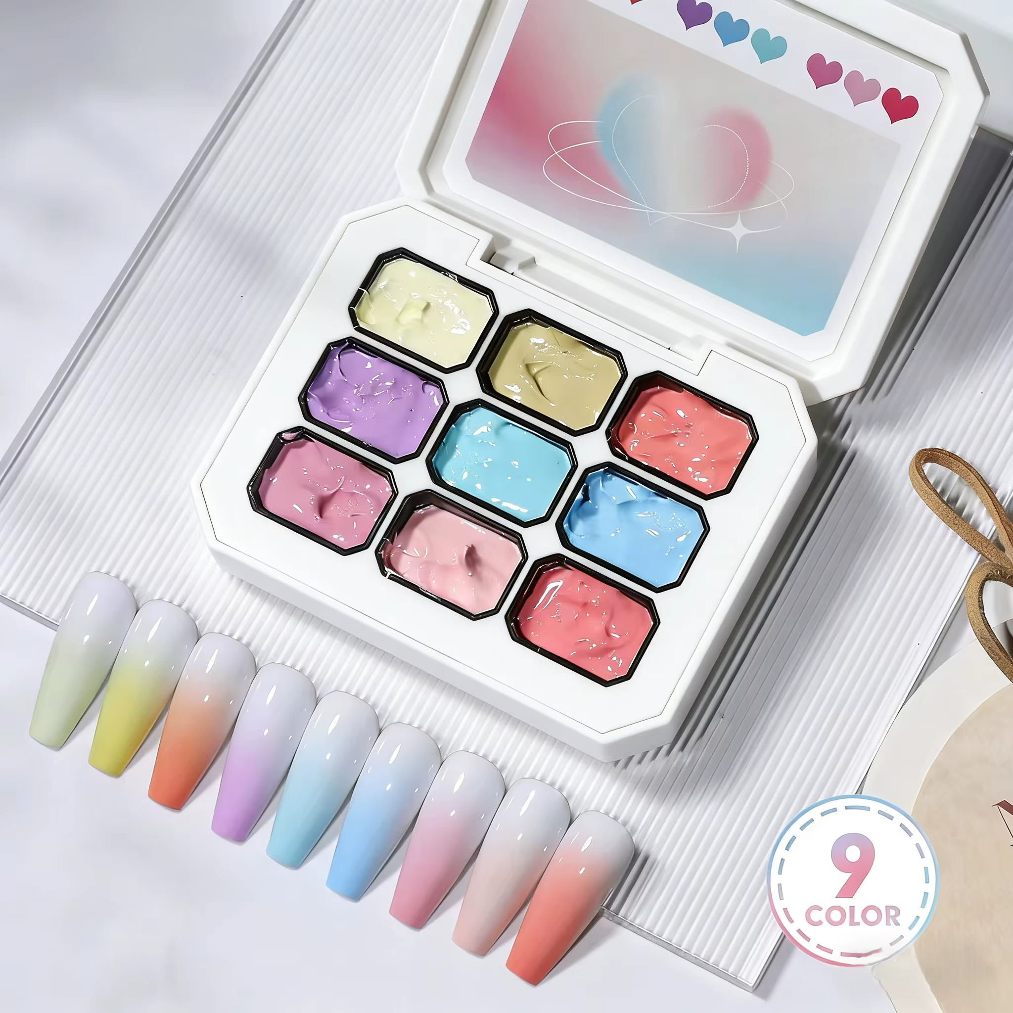 Vernis à ongles solide 9 couleurs