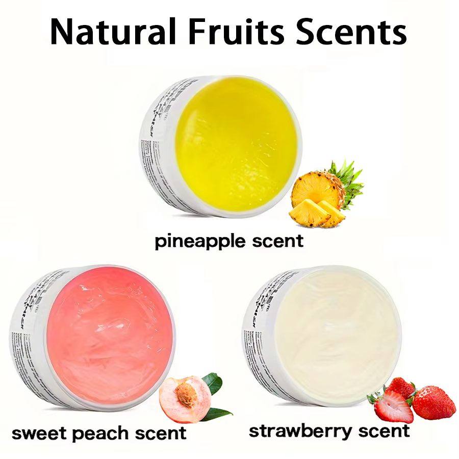 GOIPLE 3 saveurs fruitées 30g ensemble de Gel de contrôle des bords fixation des cheveux cassés lisse Anti-frisottis