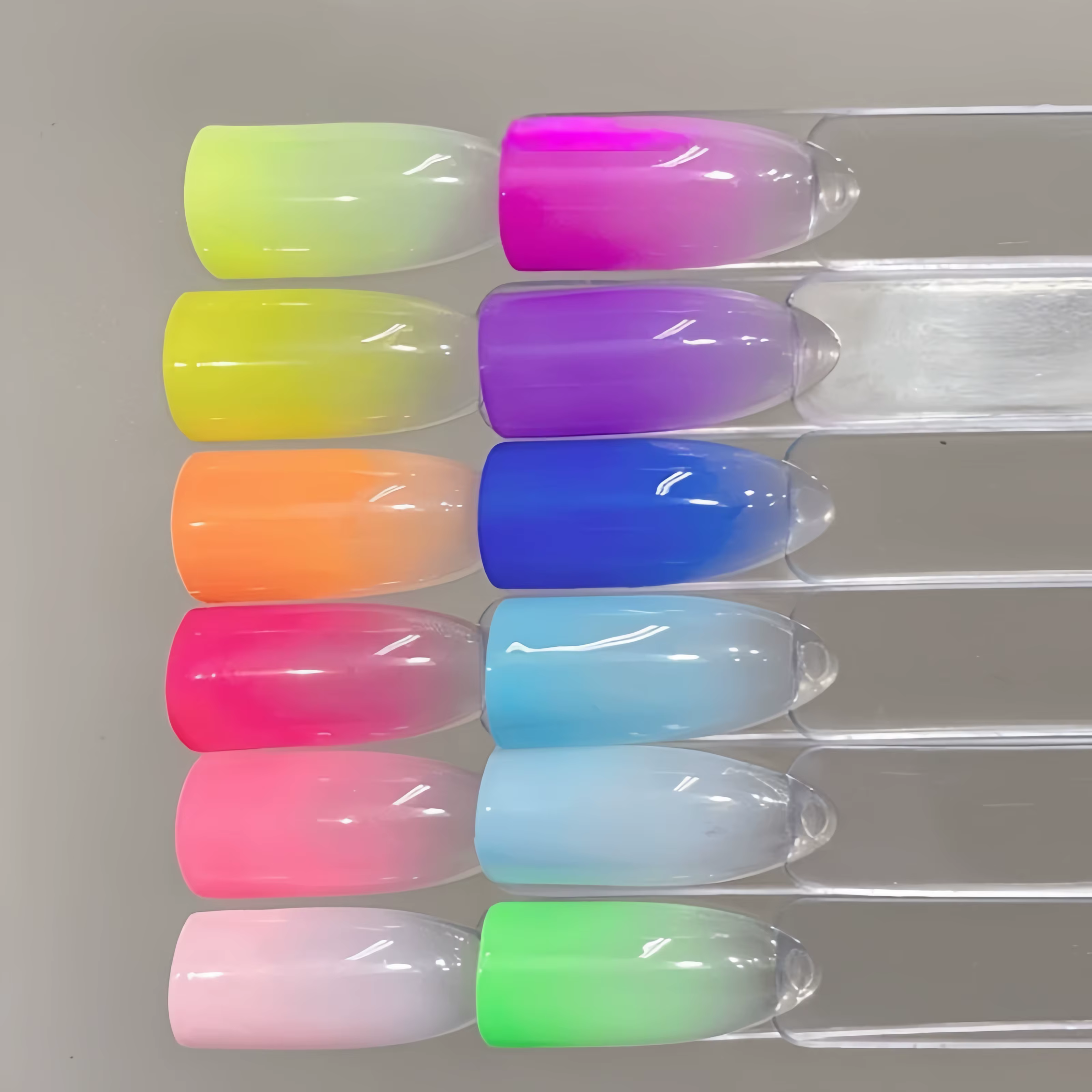 Vernis à ongles en gel solide fluorescent Y2K 12 couleurs