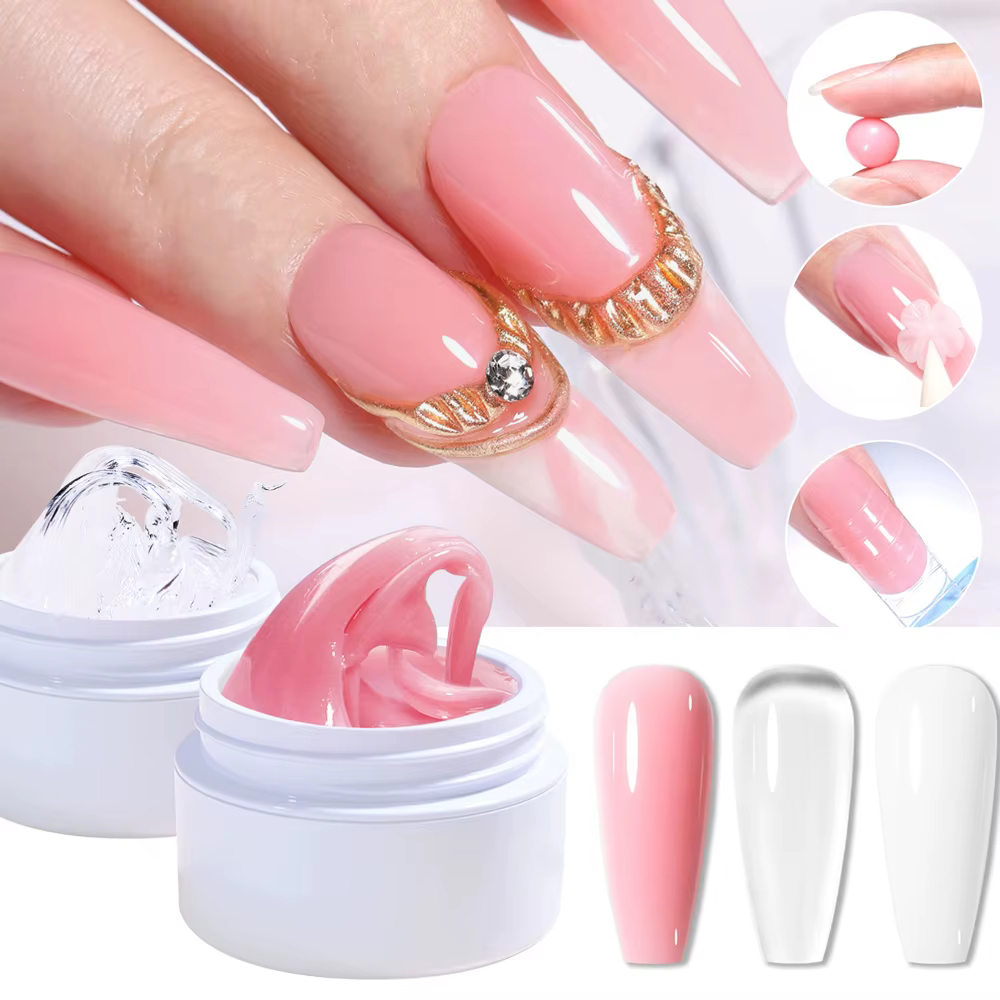 1 pot de 15 ml de gel à ongles 3D pour modelage floral
