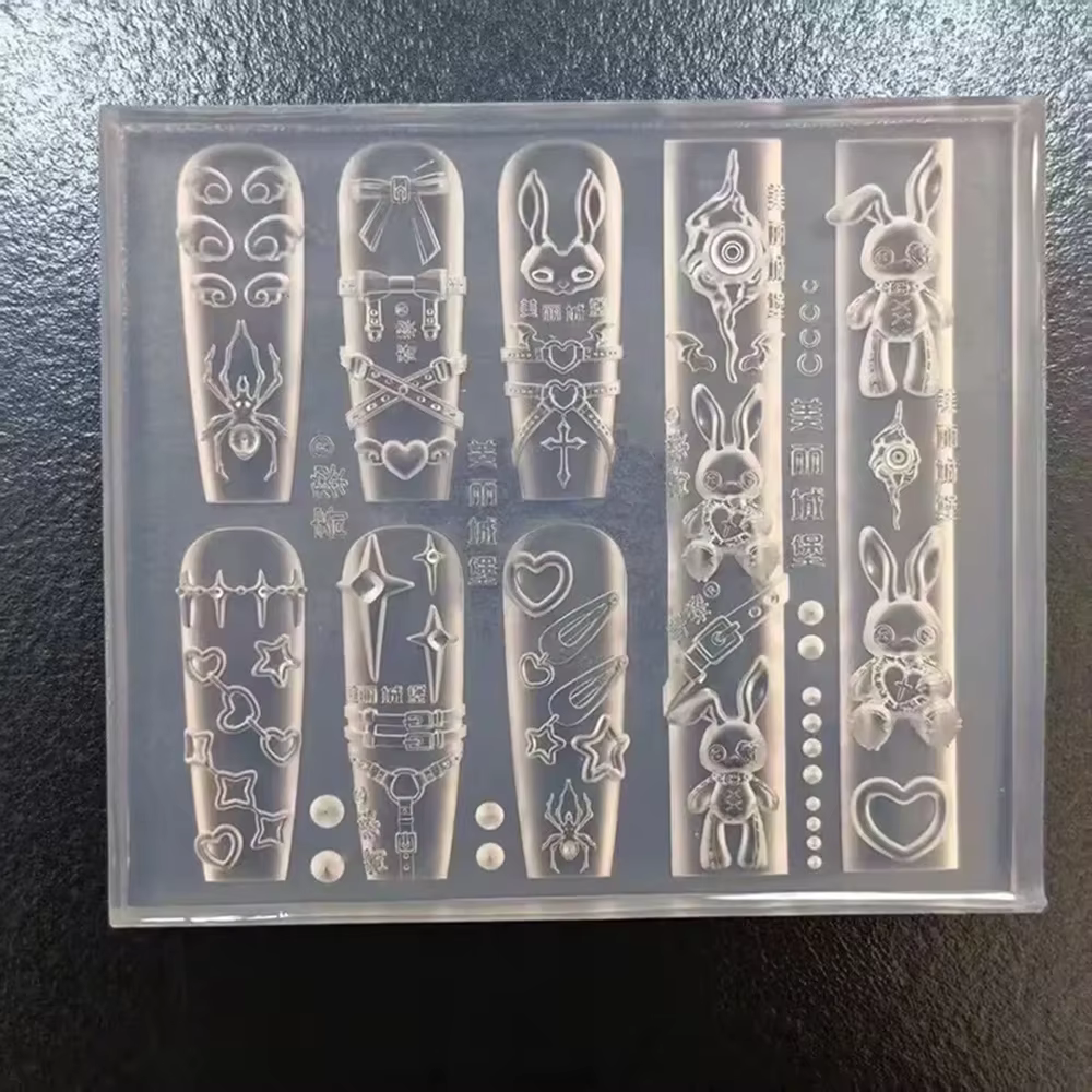 Moule à ongles Y2K Punk Lapin pour Breloques DIY