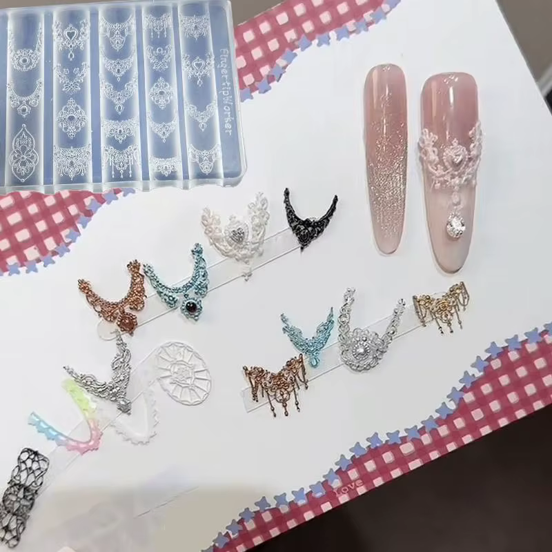 Modèle de manucure transparent DIY