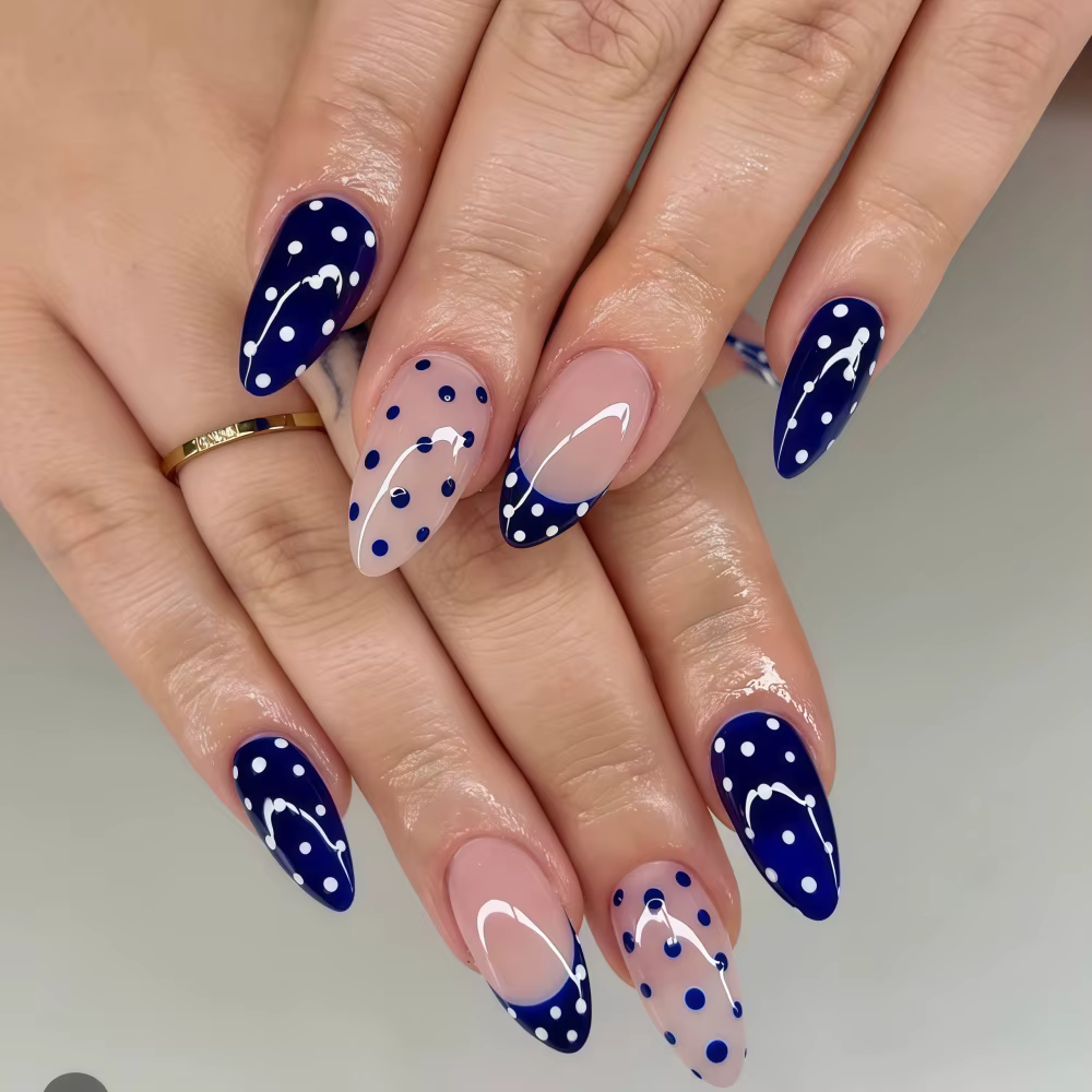 Faux ongles mi-longs pour femmes et filles