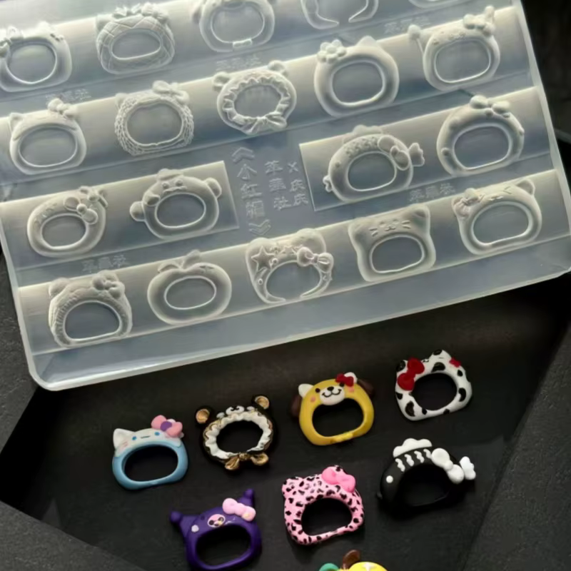 Moule à ongles en silicone transparent 3D