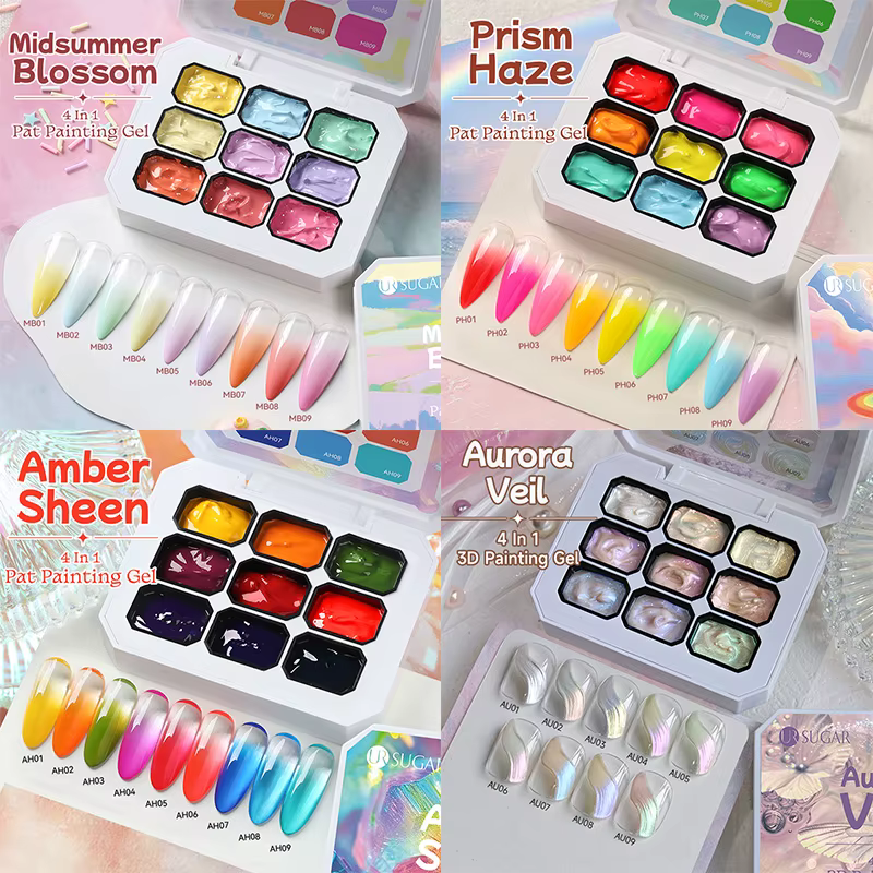 UR SUGAR Gel de Peinture pour Ongles 9 Couleurs/1 Groupe
