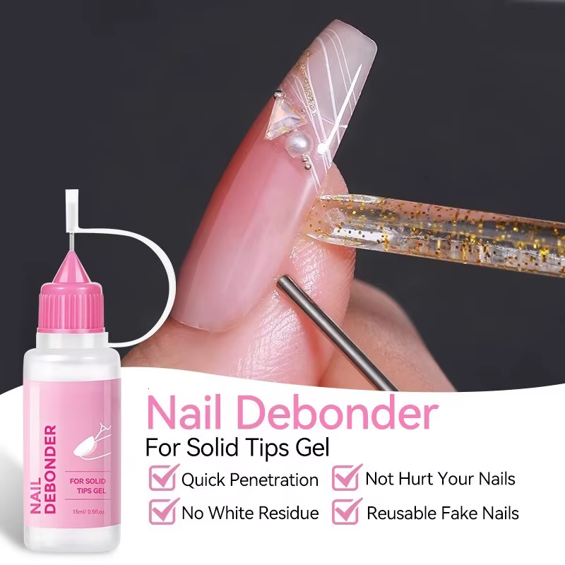 Colle à ongles 15ML pour presser sur dissolvant de vernis