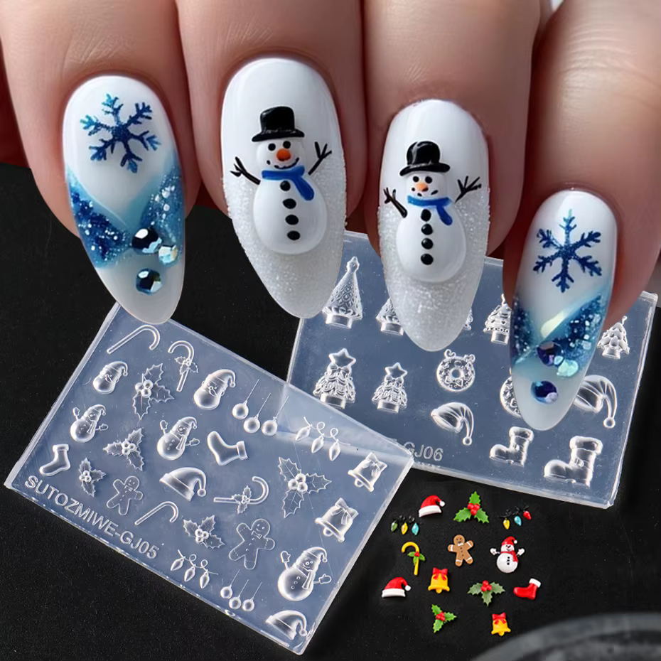 Moule de sculpture d'ongles en Silicone
