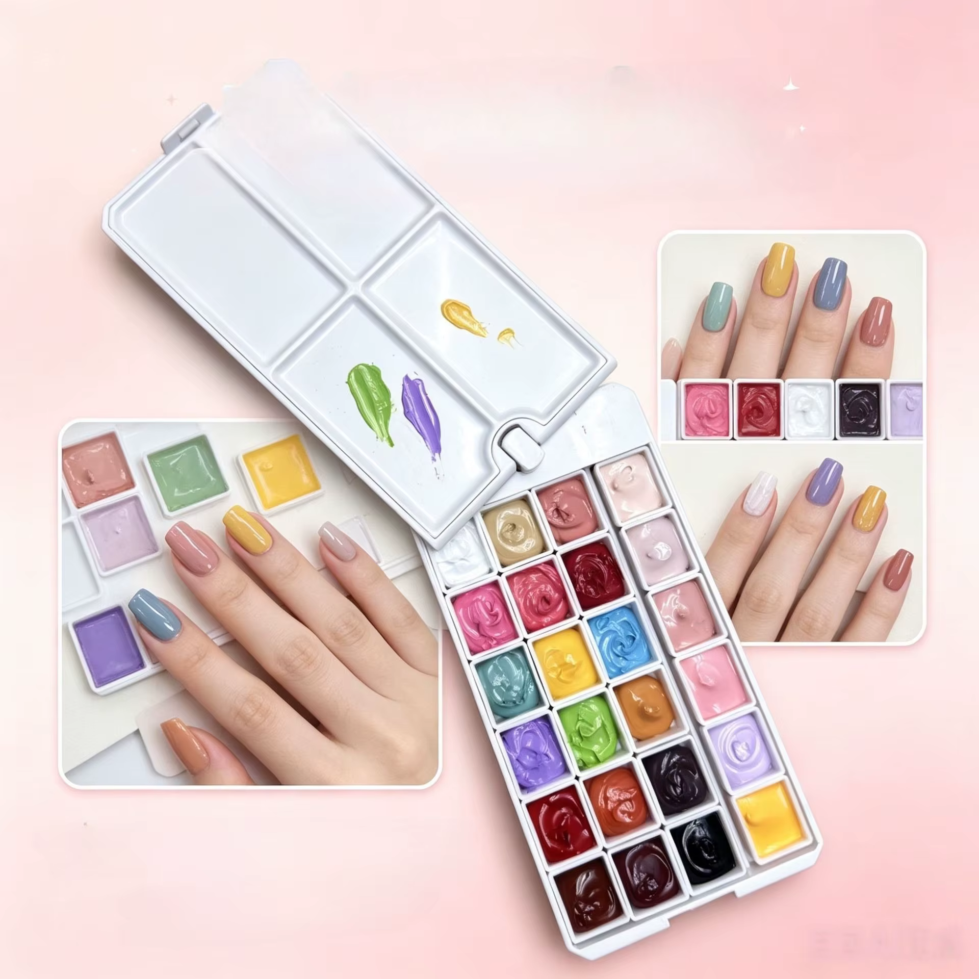 Vernis à ongles gel 24 couleurs pour peinture par tapotement