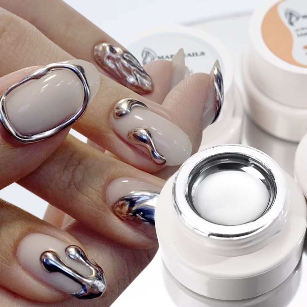Vernis à ongles Gel métallique argenté