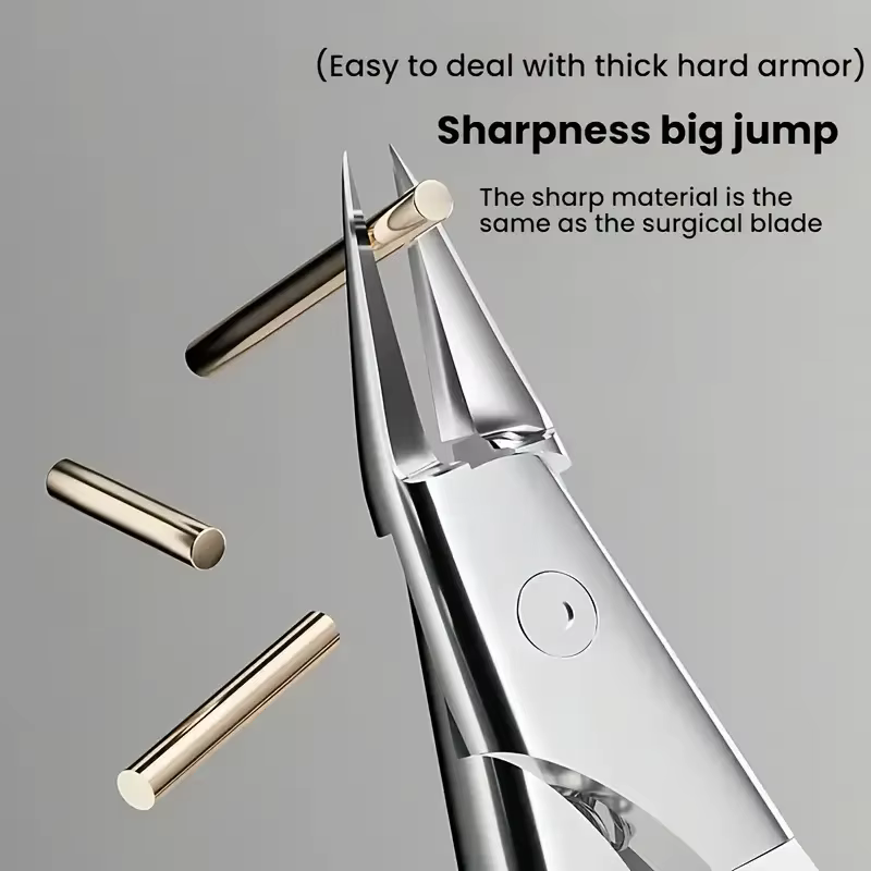 Coupe-ongles coupe-ongles pour ongles épais pour personnes âgées avec lame diagonale courbe pour ongles incarnés orteils sans effort