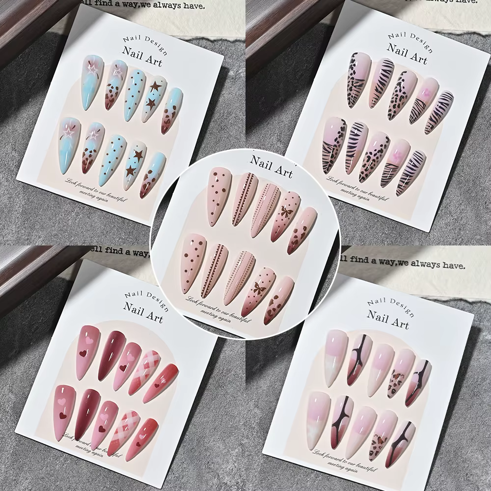 120 faux ongles en gel souple