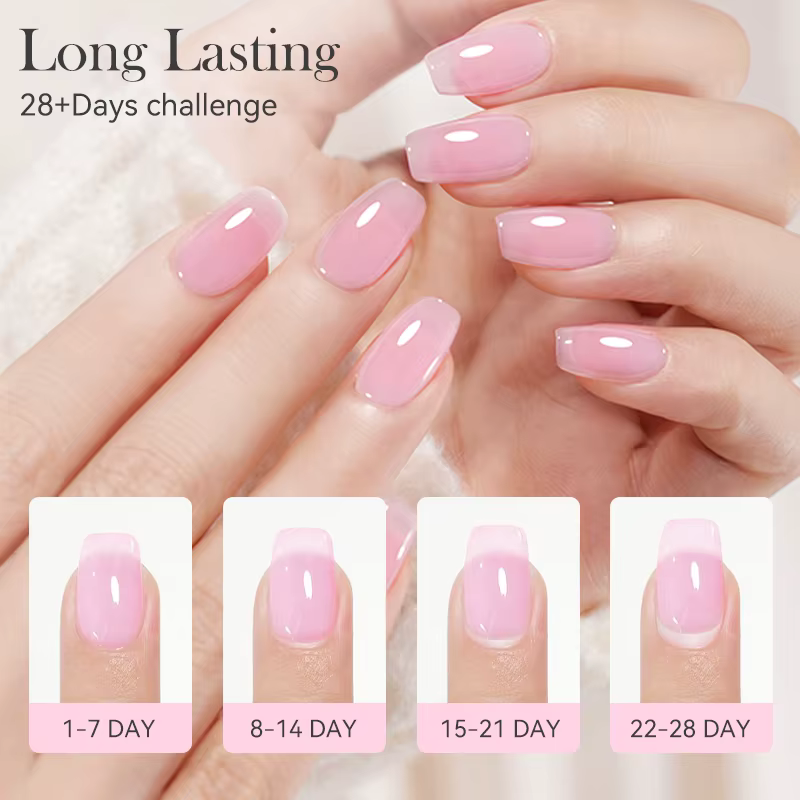 LILYCUTE 8ml rose Nude Extension vernis à ongles Gel acrylique construire Gel dur tremper UV LED Gel auto-nivelant pour Nail Art bricolage