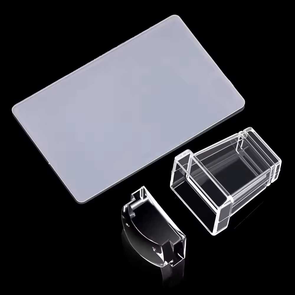 Plaques d'estampage carrées en Silicone pour Nail Art
