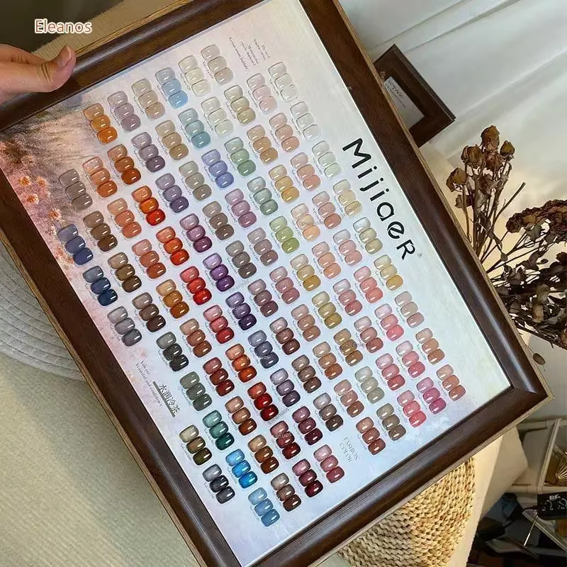 Eleanos glacé 100 pièces * 15ml vernis Gel gelée transculente avec carte de couleur exclusive pour Salon de manucure UV