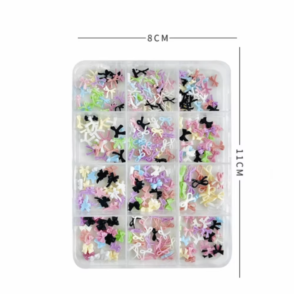 Doux Mini nœud papillon Nail Art accessoires paquet mixte bricolage nœud