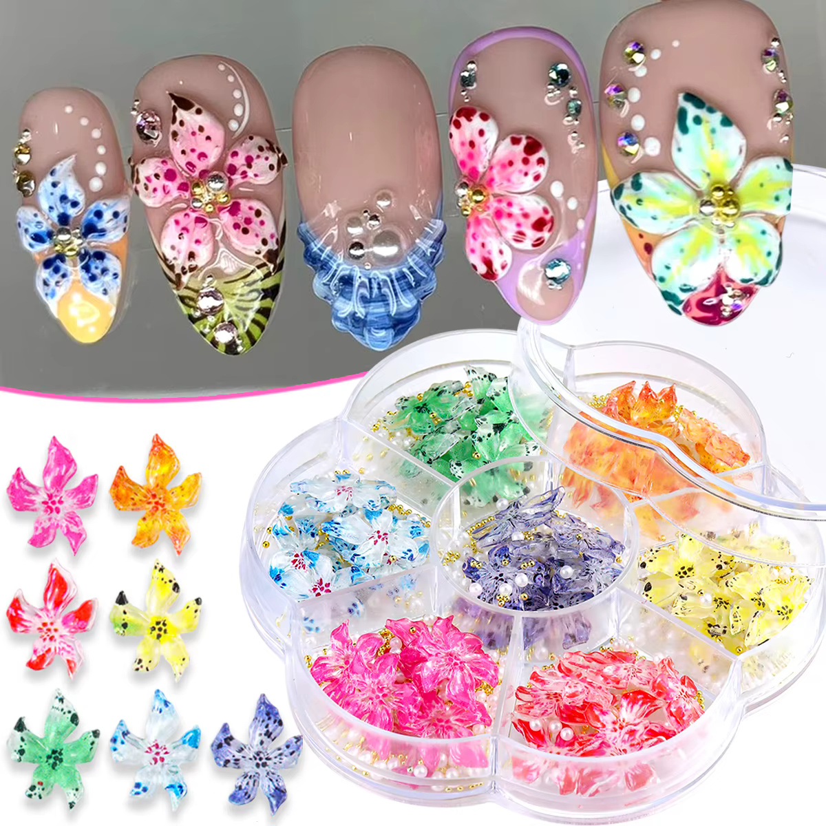 Décorations pour ongles en résine