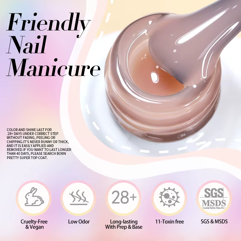 BORN PRETTY 83 couleurs 10ml gelée nue Gel vernis à ongles automne ambre Semi Transparent manucure tremper UV LED