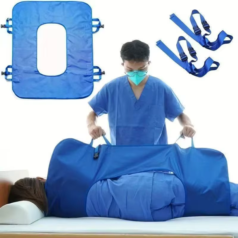 Tapis de Retournement pour Patients – Drap de Repositionnement pour Personnes Âgées Alitées – Lisse et à Faible Frottement – Idéal pour les Soins Infirmiers de Retournement Latéral