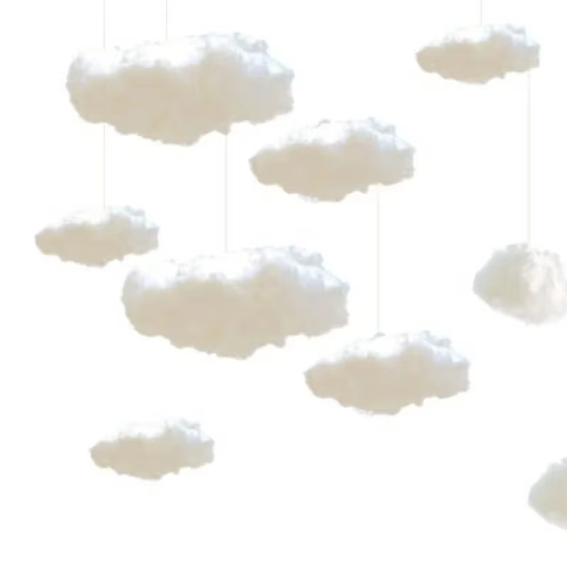 Décorations de plafond pour fête de mariage, nuages suspendus en coton, accessoires de décoration artificiels, ornements muraux pour la pièce, imitation de fête