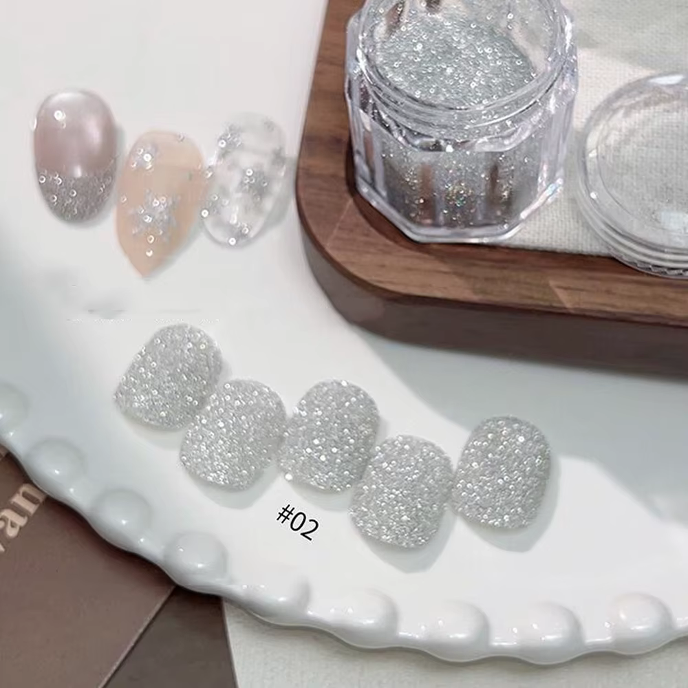 Poudre à paillettes pour ongles