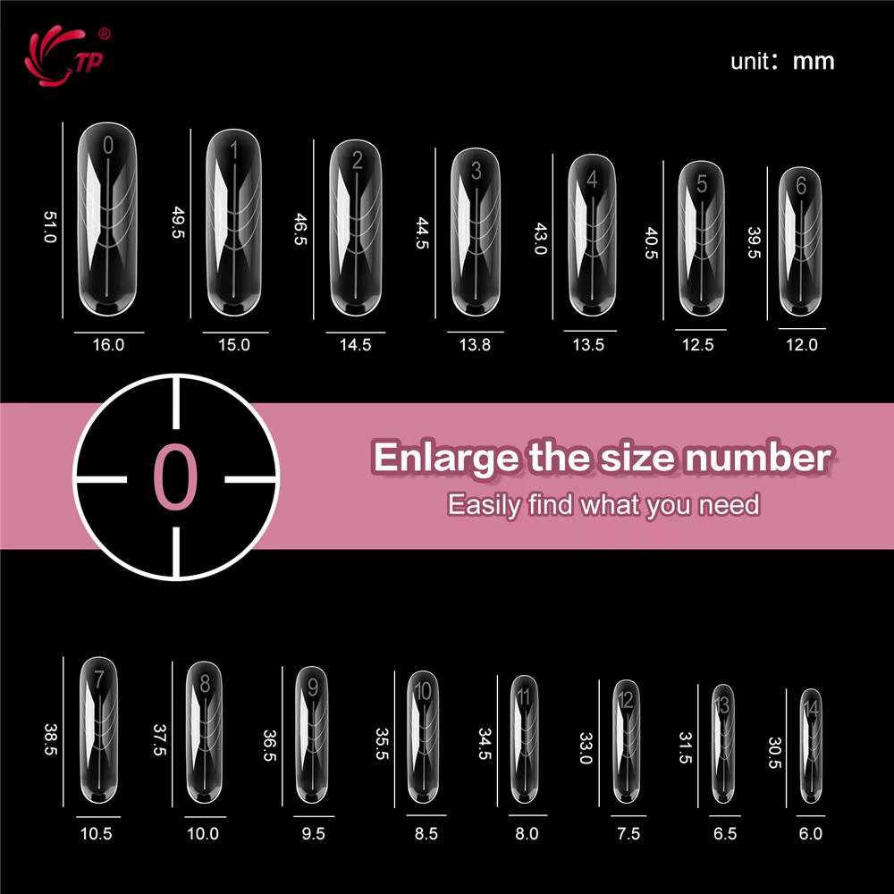 TP 150 pièces formes d'ongles cercueil incurvées longues moule à ongles clair pour Gel d'ongle Poly Extension acrylique