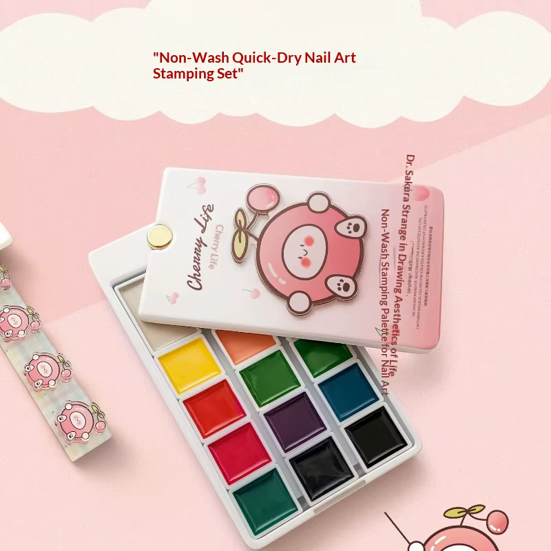 Palette de 15 couleurs de gel à ongles à texture mate 4-en-1 pour dégradé et transfert de motifs
