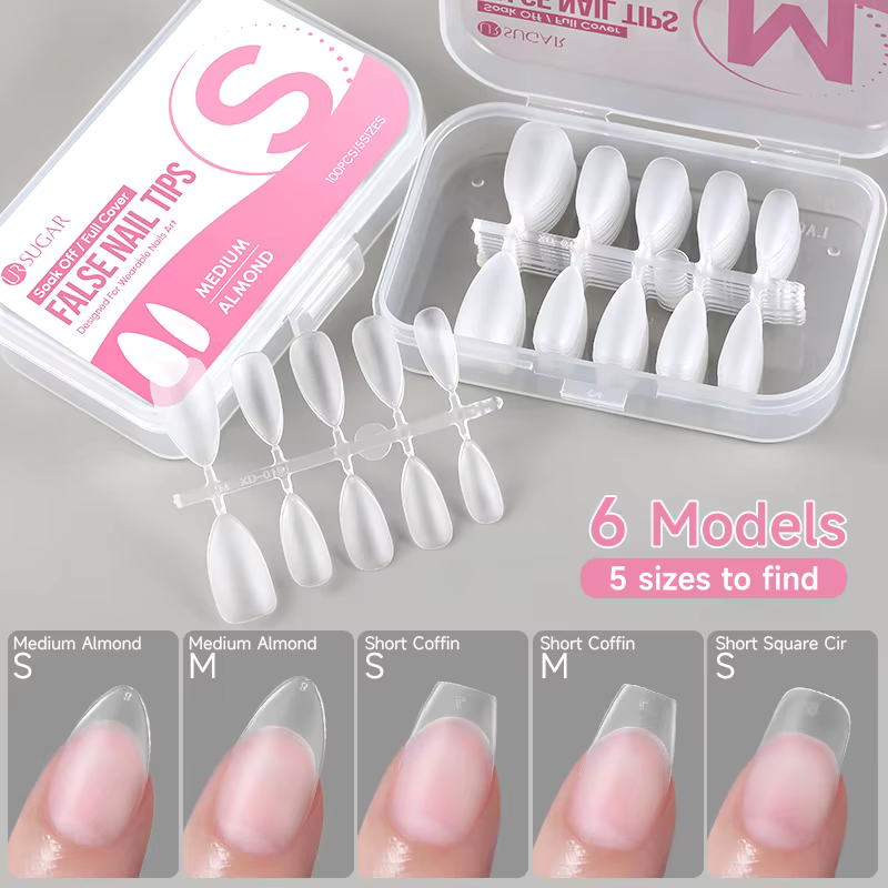 UR SUGAR 100 pièces Faux ongles à presser pour nail art