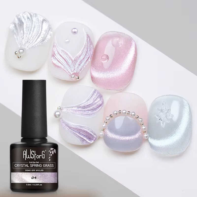 7.5ml cristal blanc oeil de chat Gel vernis à ongles holographique UV tremper Gel laque magnétique hybride Gel