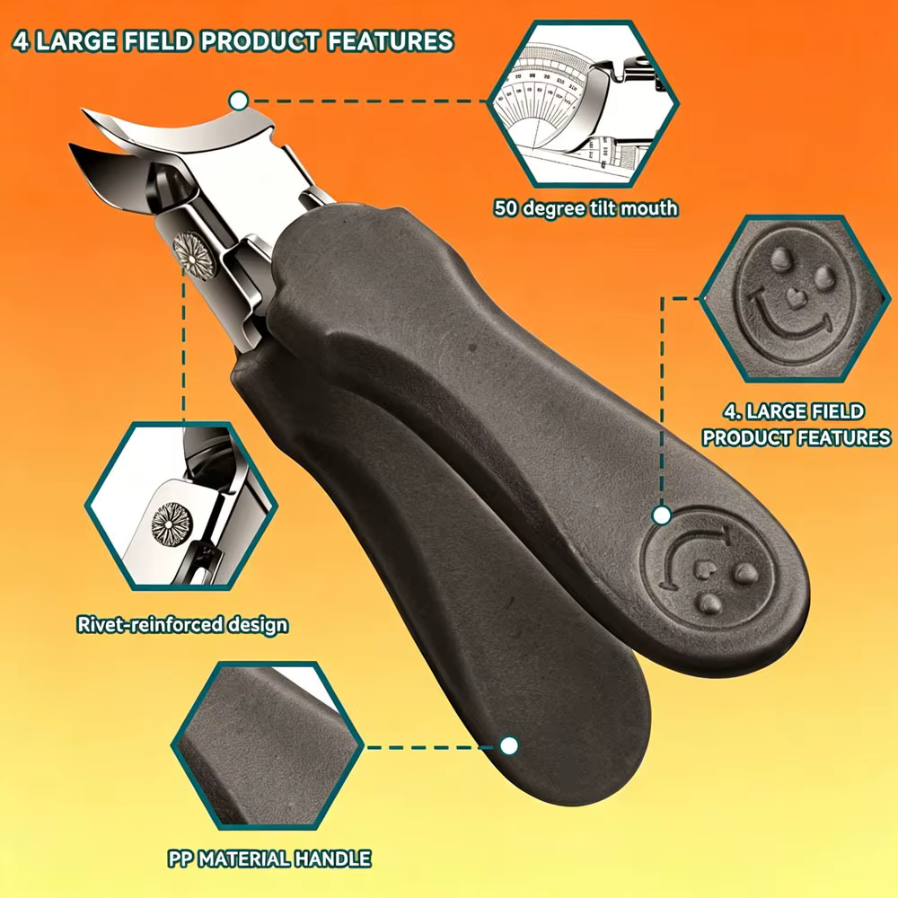 Coupe-ongles noirs pour soins des ongles