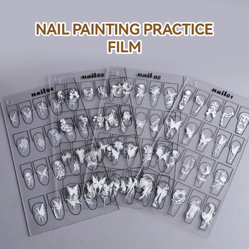 12/8/4 pièces Nail Art pratique papier modèle livre outil de manucure UV Gel vernis Guide dessin peinture