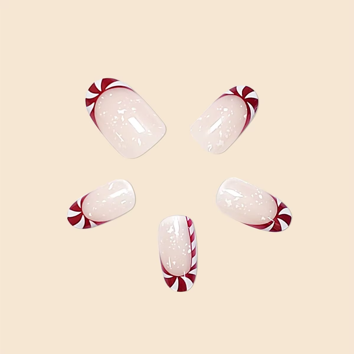 Faux Ongles Longs de Forme Ovale à la Mode
