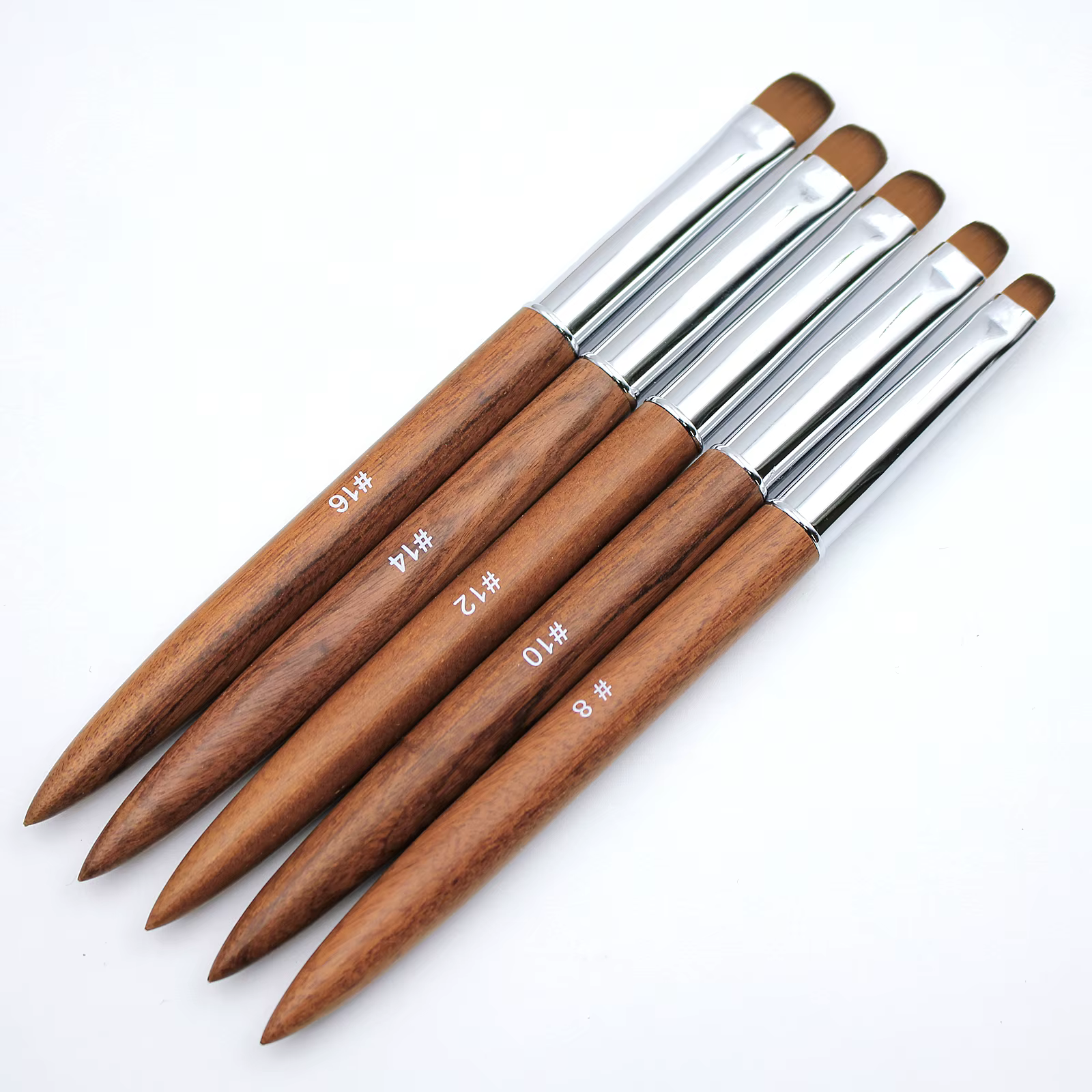 Pinceau à ongles français avec manche en bois de santal