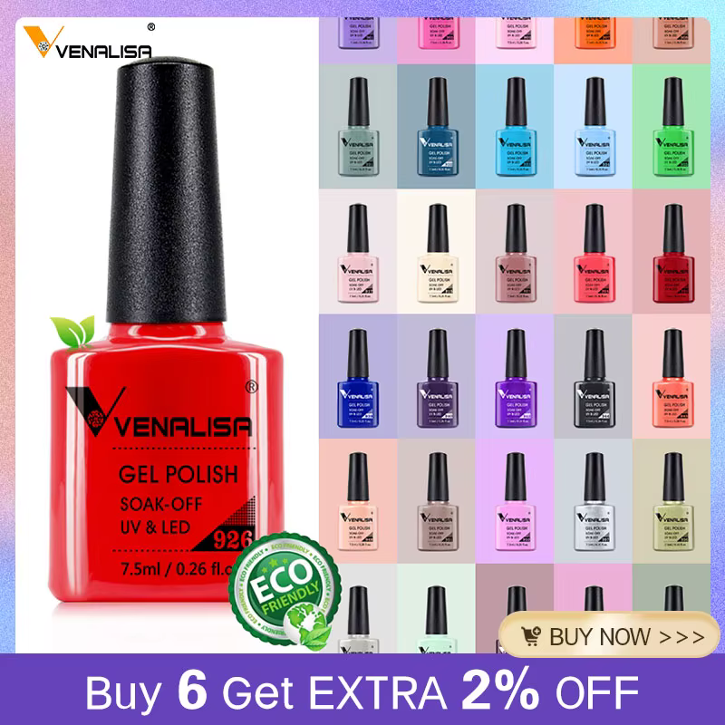 Venalisa 7.5ml vernis à ongles Gel 60 couleurs paillettes couleur