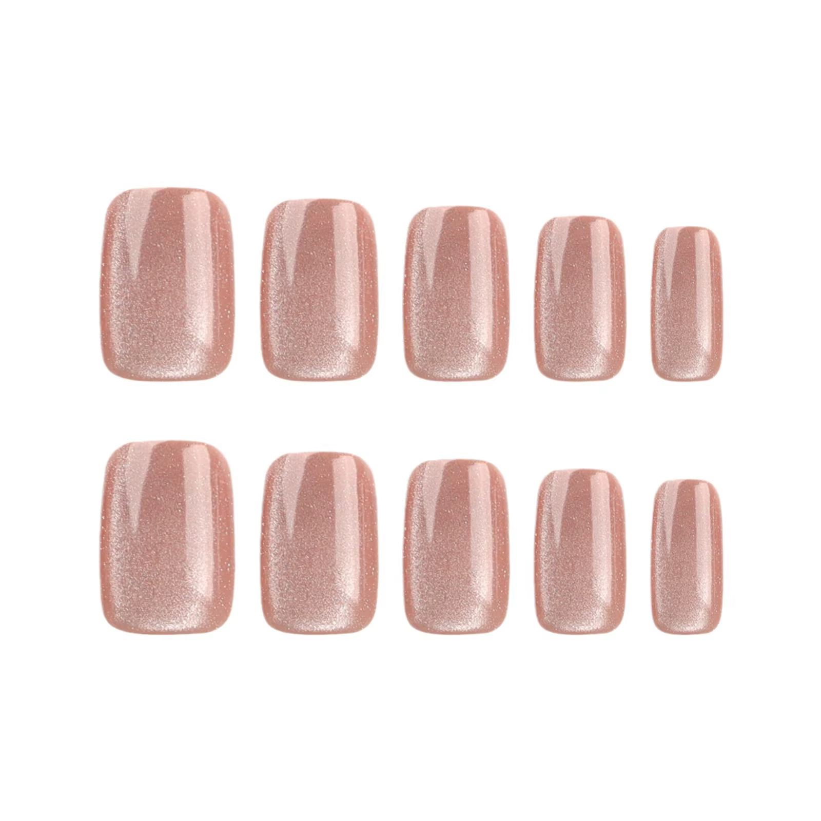 Faux ongles coréens simples effet œil de chat