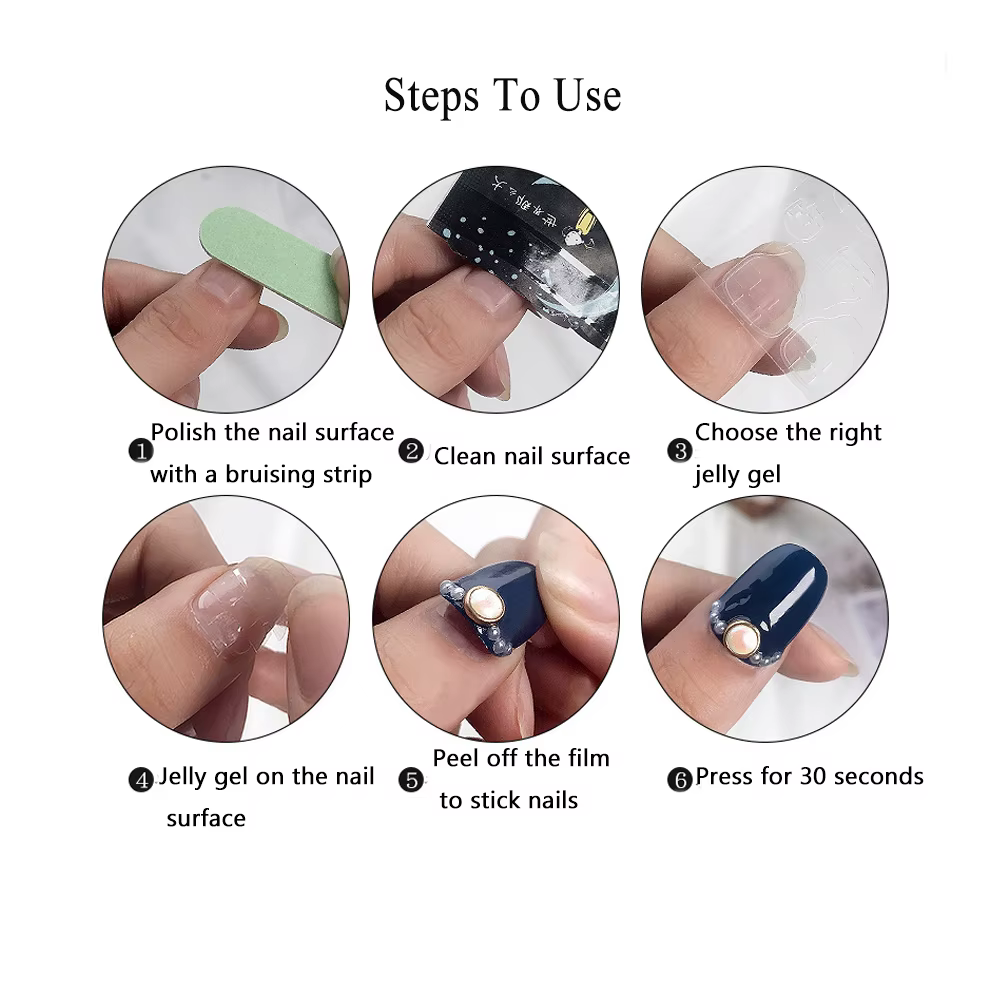 Faux ongles de ballet rose pour filles