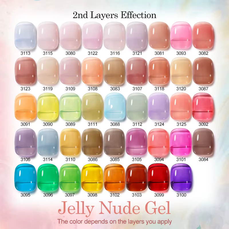 NAILCO 15ml coloré gelée Gel vernis à ongles magnifique couleur HEMA TPO gratuit tremper UV LED Semi Permanent longue