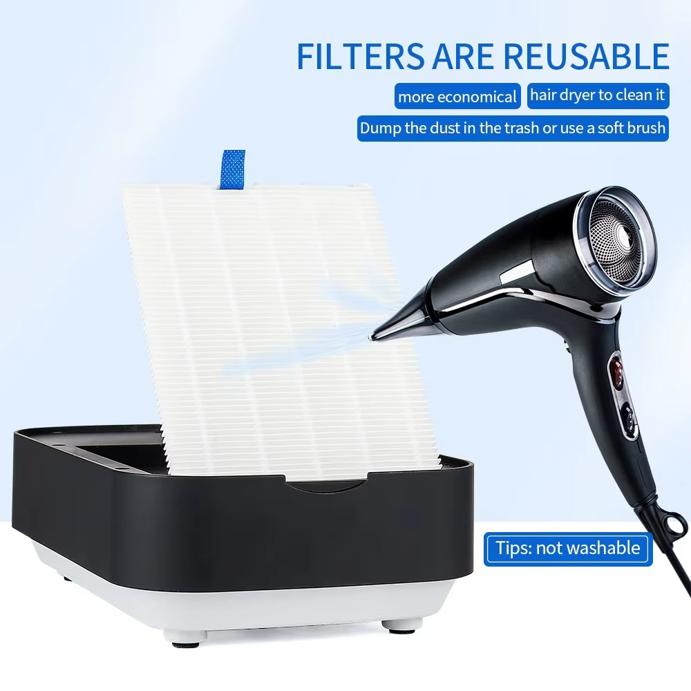 1 filtre collecteur de poussière d'ongles