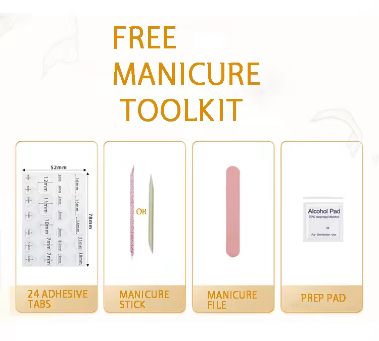 10 pcs Presse à la main sur les ongles-Amande-Rubis Cat Eye