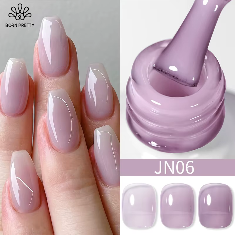 BORN PRETTY violet gelée nu Gel vernis à ongles 10ml translucide clair Gel