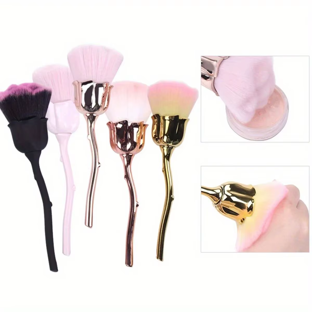 Brosse à ongles en forme de fleur pour manucure
