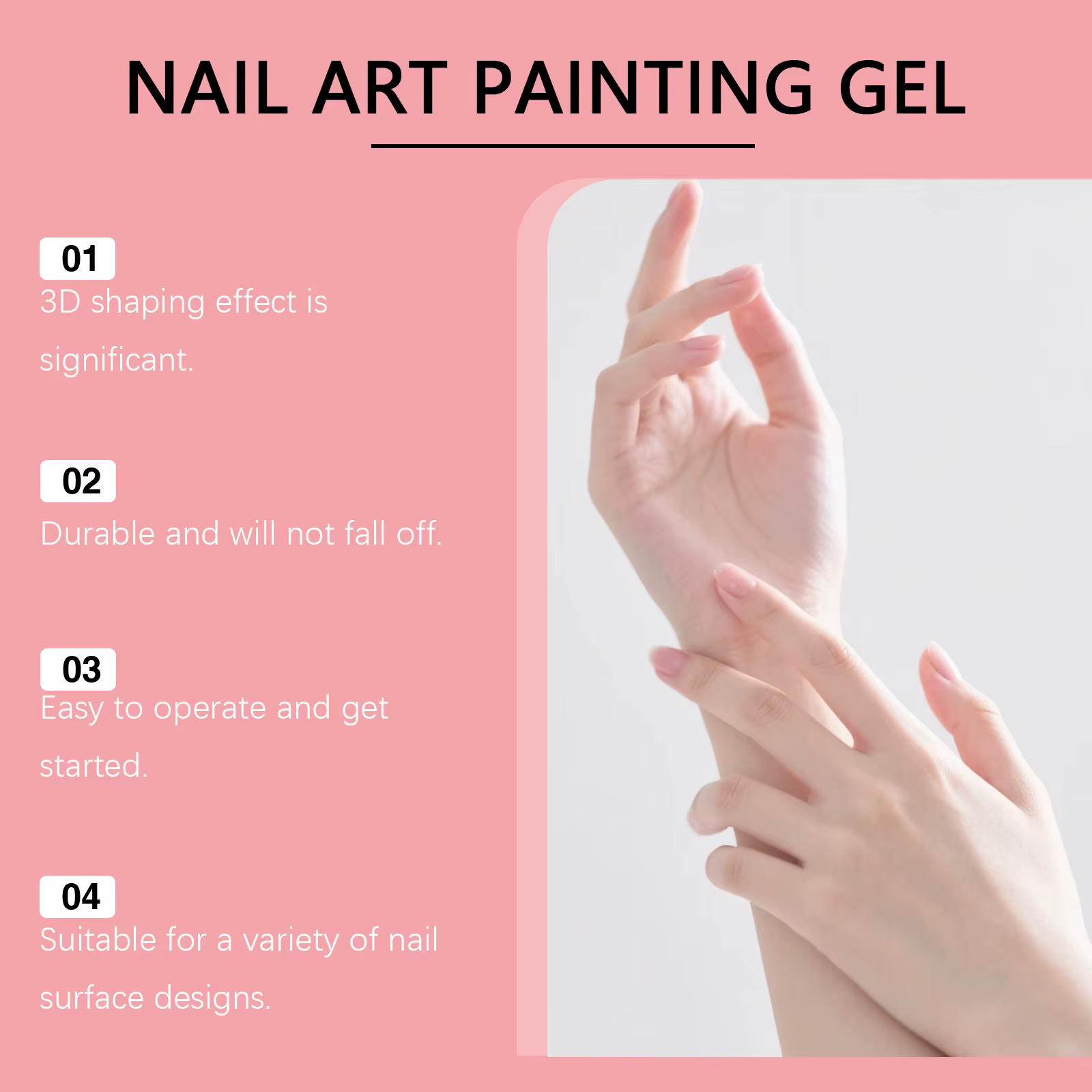 Colle à ongles transparente - Application facile pour les débutants