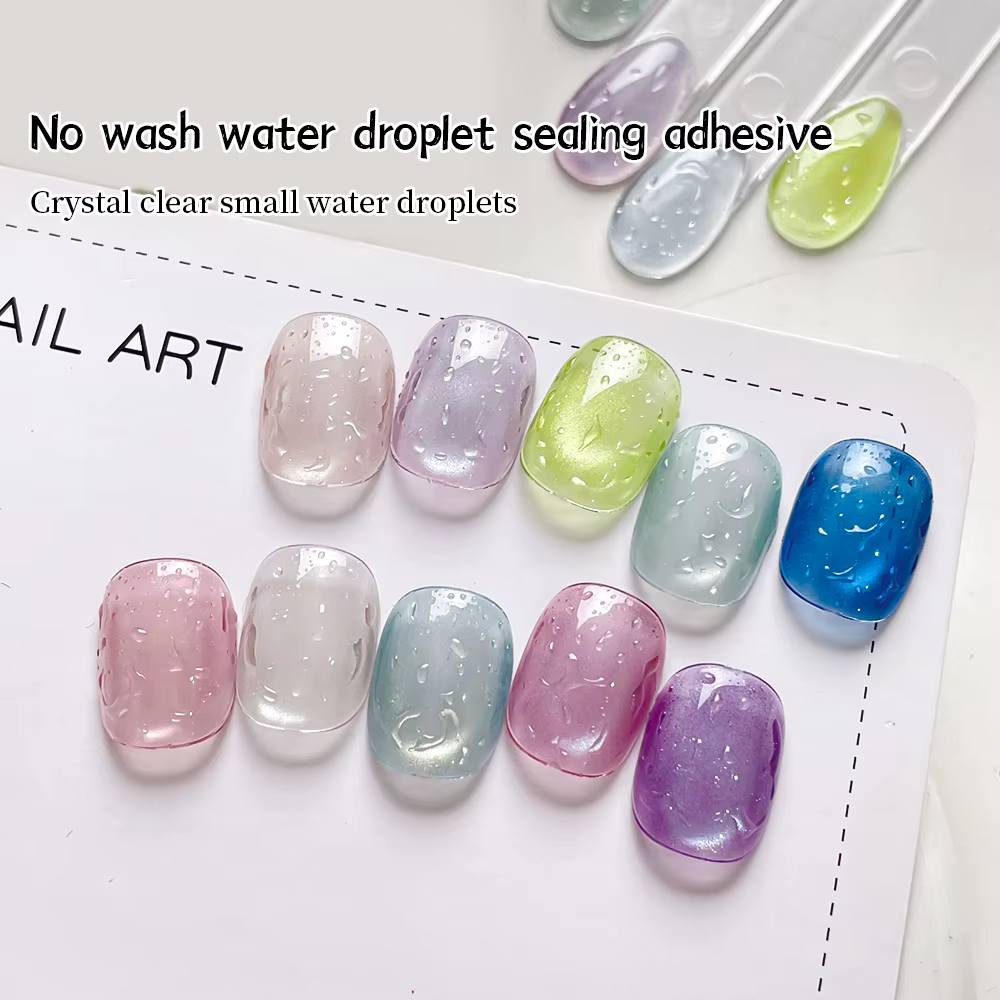 KANIU 12ML Vernis à ongles gel transparent effet goutte d'eau