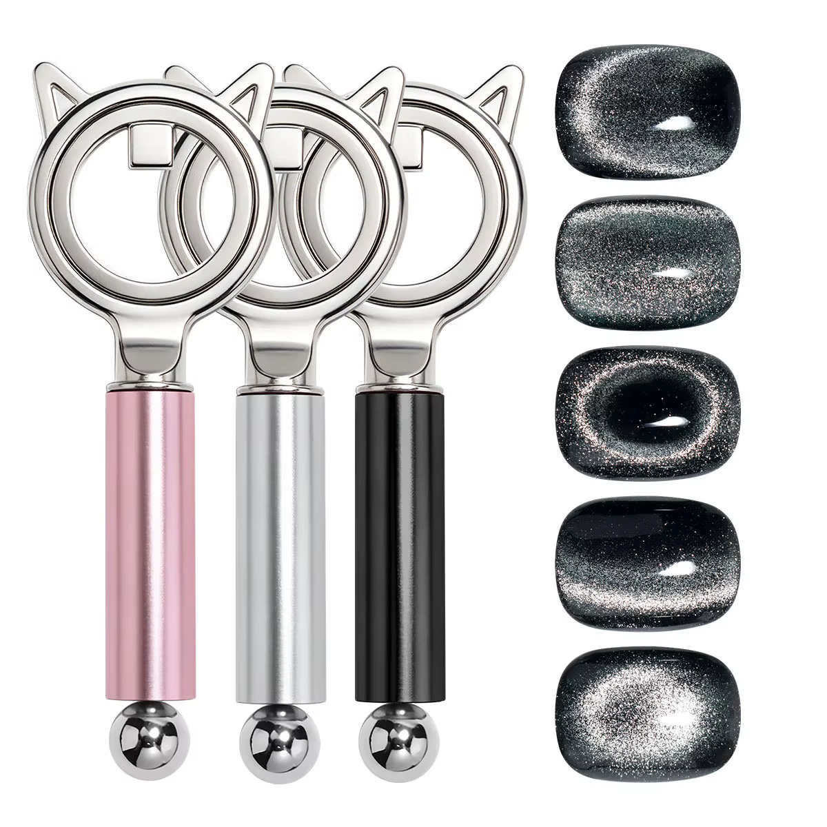 Stylo magnétique pour gel œil de chat en forme d'oreilles de chat